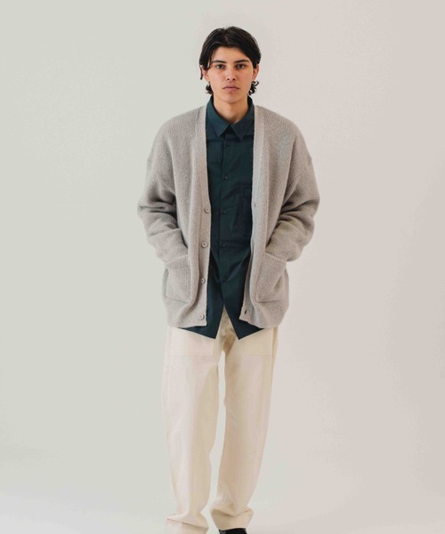 WHITE MAILS セーター ニット WASHI＆MOHAIR RIB KNIT OVERSIZED