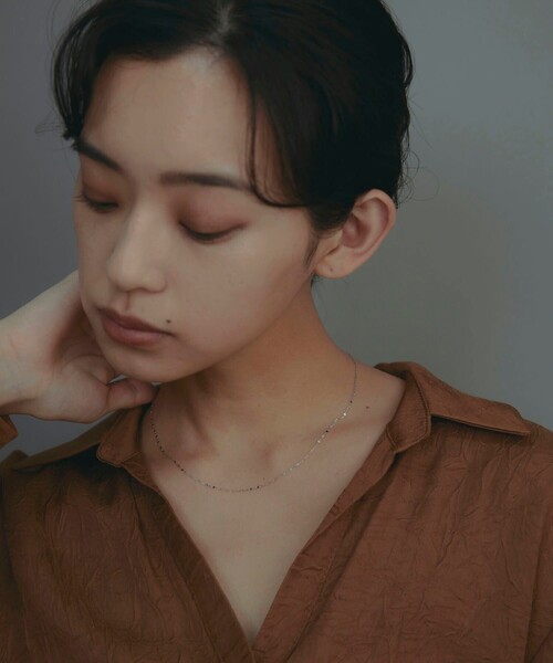 Jouete（ジュエッテ） ネックレス K10WG ペタルチェーン ネックレス