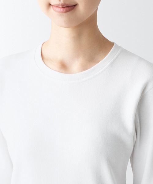 無印良品 あったか綿 ウール クルーネック長袖Tシャツ