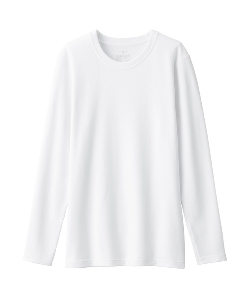 無印良品 あったか綿 ウール クルーネック長袖Tシャツ