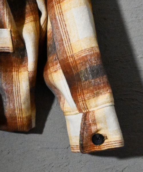 ブルゾン アウター オンブレチェック襟コーデュロイジップブルゾン