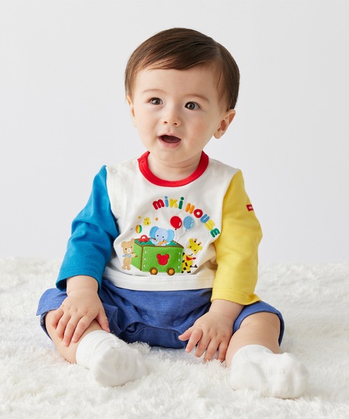 ベビー服 ロンパース 7分丈カバーオール