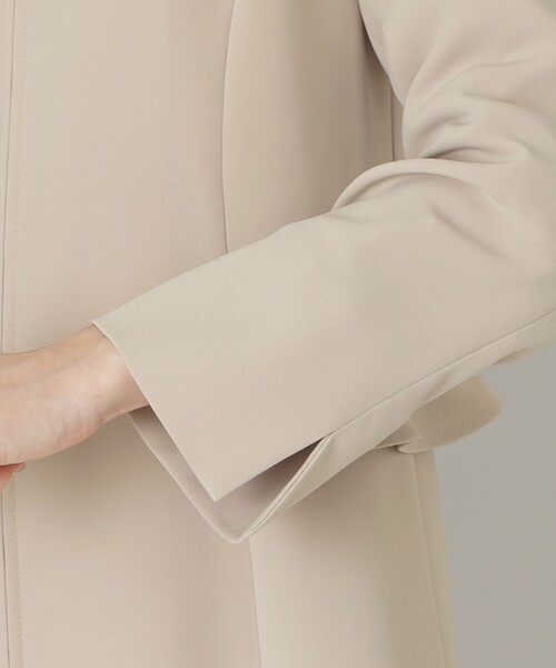 TO BE CHIC ノーカラーコート コート ポリエステルストレッチ