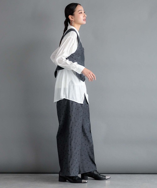 ブラウス シャツ スライトグロスピンタックシャツ レディース Anside ブラウス シャツ スライトグロスピンタックシャツ