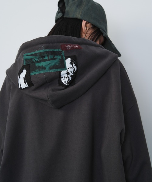 AIVER パーカー AIVER カットオフパッチフルジップパーカー