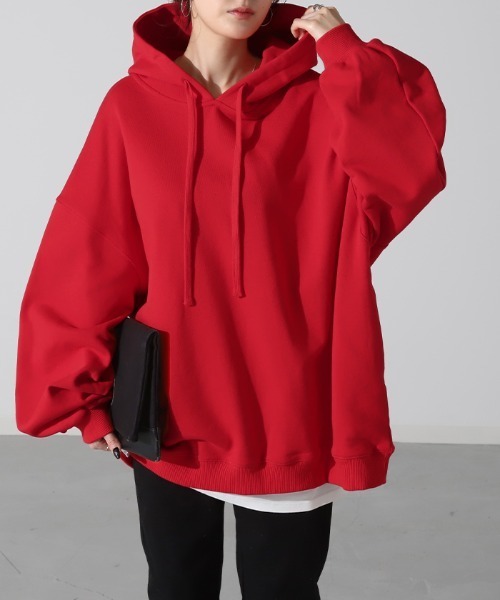 HUG.U（ハグユー） パーカー パフスリーブパーカー レディース