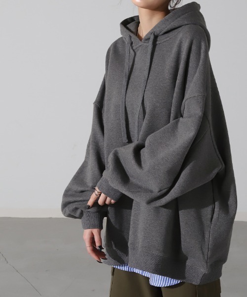 HUG.U（ハグユー） パーカー パフスリーブパーカー レディース