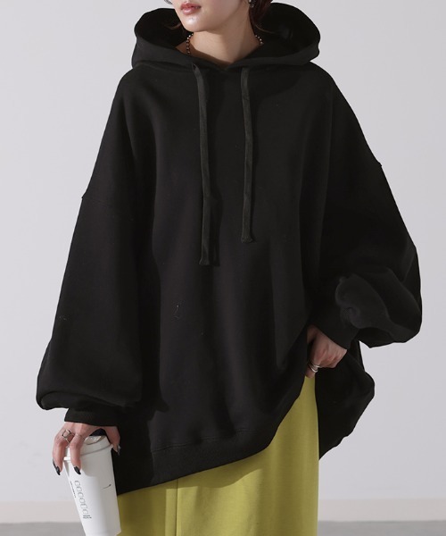 HUG.U（ハグユー） パーカー パフスリーブパーカー レディース