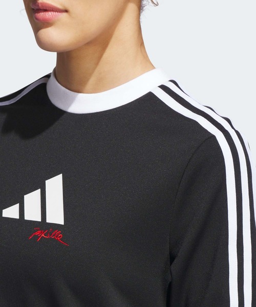 adidas tシャツ JAY3LLE スリーストライプス クルーネック 長袖