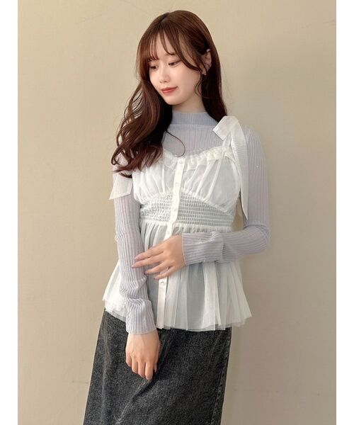 dazzlin（ダズリン） ニット セーター ハイネックミニスパンコール