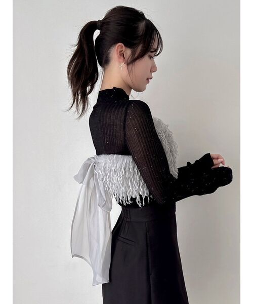 dazzlin（ダズリン） ニット セーター ハイネックミニスパンコール