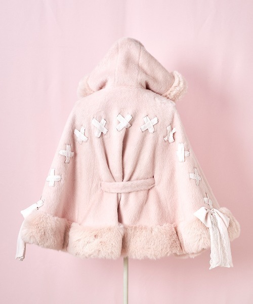 mellfy memory メルメモ ponchoポンチョコート ピンク mellfy memory メルメモ ponchoポンチョコート ピンク mellfy
