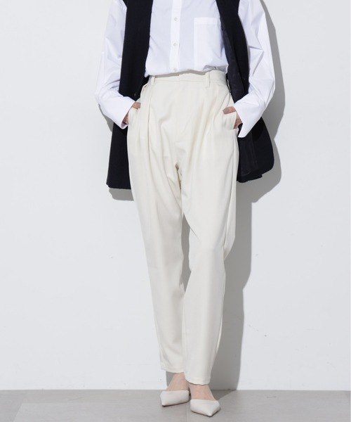 Apo（s）ture パンツ DUA-005/ウールライクサルエルカーブテーパード