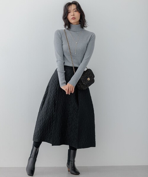 23区（ニジュウサンク） スカート 「洗える」エクラジャカード