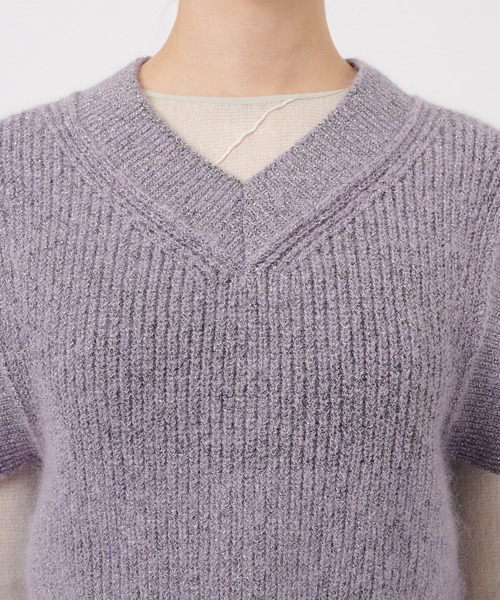 tシャツ 「STUDIOUS/ステュディオス」Mohair Lame Knit Vest/モヘアラメニットベスト レディース STUDIOUS tシャツ 「STUDIOUS/ステュディオス」Mohair Lame Knit