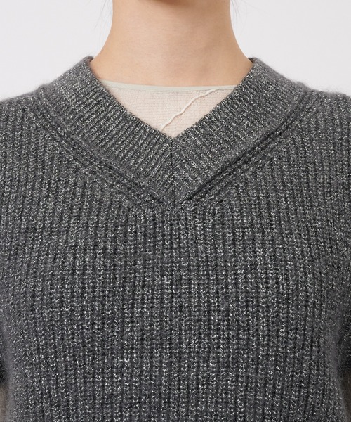 tシャツ 「STUDIOUS/ステュディオス」Mohair Lame Knit Vest/モヘアラメニットベスト レディース STUDIOUS tシャツ 「STUDIOUS/ステュディオス」Mohair Lame Knit