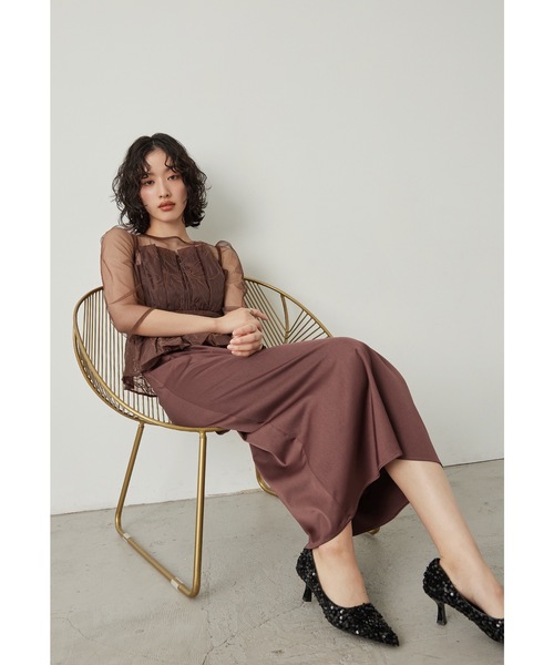 niana フラリッシュペンシルドレス オケージョンドレス ワンピース フラリッシュペンシルドレス 結婚式 二次会 成人式 同窓会
