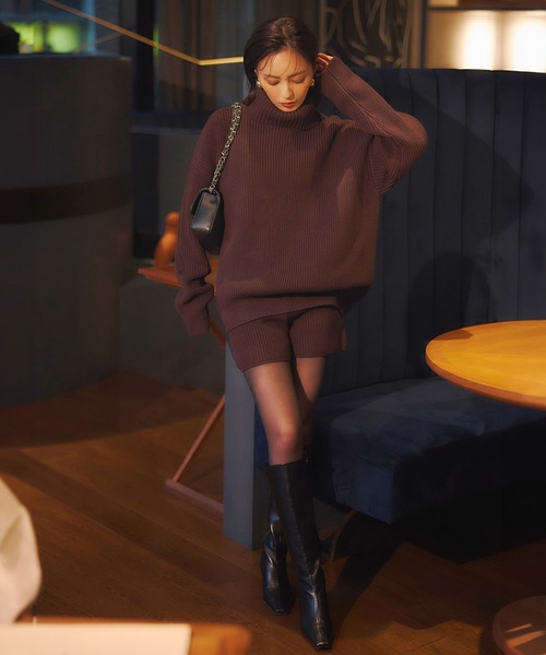 anuans（アニュアンス） パンツ ハイゲージニットショートパンツ