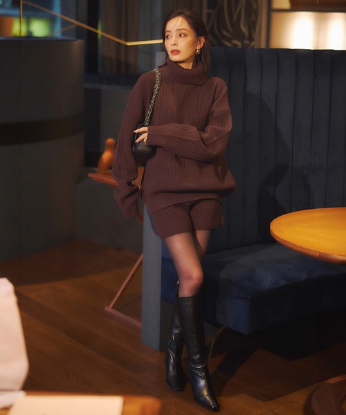 anuans（アニュアンス） パンツ ハイゲージニットショートパンツ