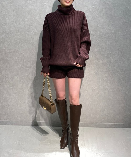 anuans（アニュアンス） パンツ ハイゲージニットショートパンツ