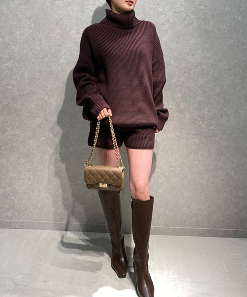 anuans（アニュアンス） パンツ ハイゲージニットショートパンツ