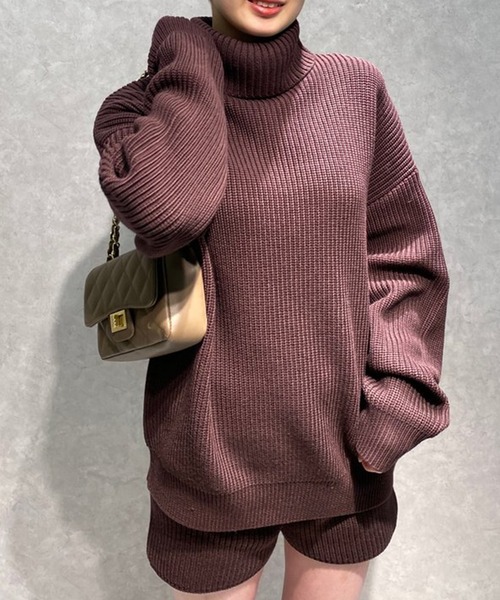 anuans（アニュアンス） パンツ ハイゲージニットショートパンツ