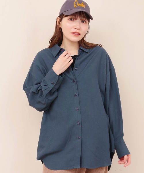 チチカカ ブラウス シャツ リネン混フロル刺繍シャツ レディース