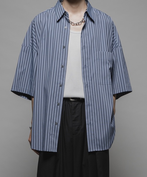 Casper John シャツ Stripe over shirts/ストライプオーバー