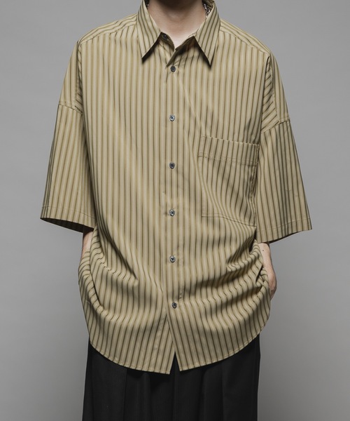 Casper John タイダイストライプオーバーシャツ Casper John シャツ Tie dye stripe over shirts/タイダイ