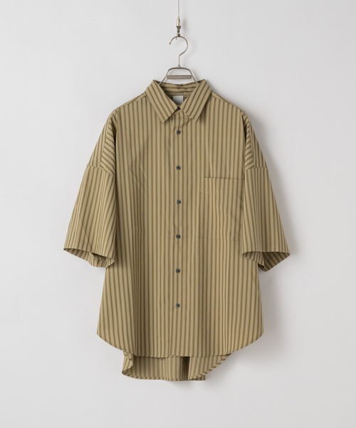 【casper john】ストライプオーバーシャツ Stripe over shirts/ストライプオーバーシャツ（シャツ/ブラウス