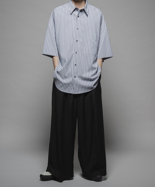 Casper John シャツ Stripe over shirts/ストライプオーバー