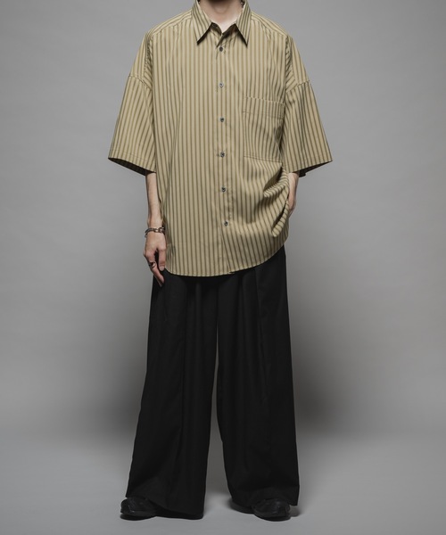 Casper John シャツ Stripe over shirts/ストライプオーバー