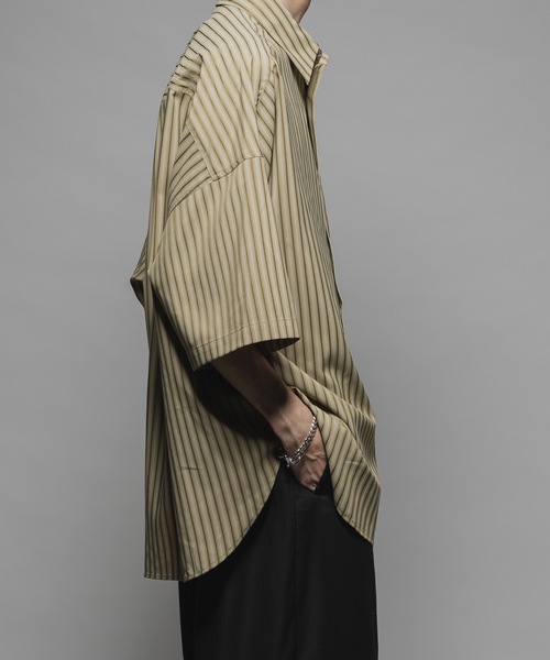 Stripe over shirts/ストライプオーバーシャツ（シャツ/ブラウス
