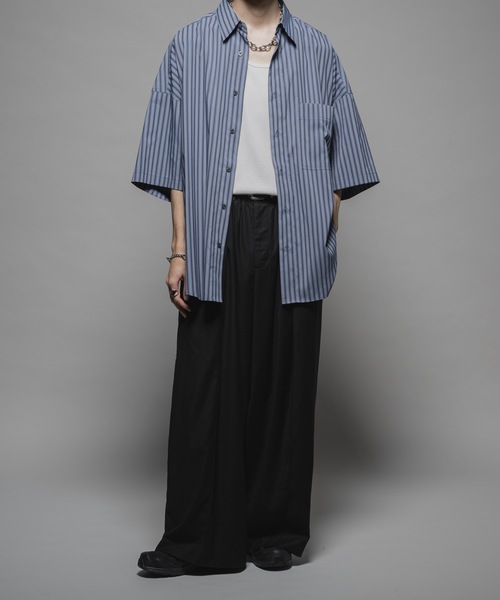 Casper John タイダイストライプオーバーシャツ Casper John シャツ Tie dye stripe over shirts/タイダイ