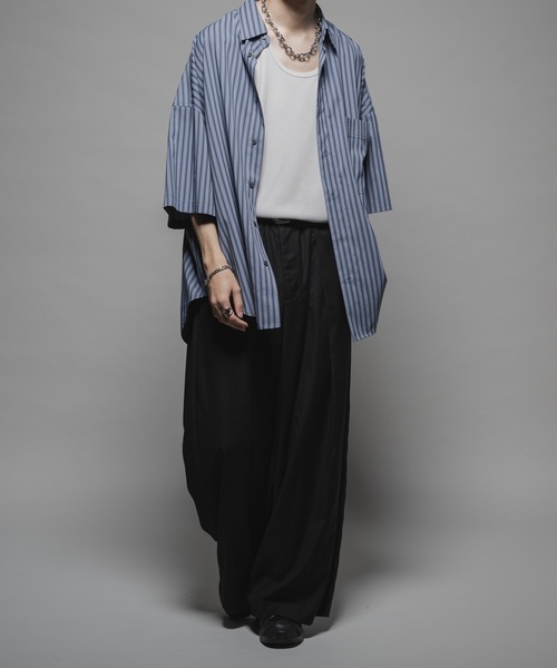 Casper John シャツ Stripe over shirts/ストライプオーバー
