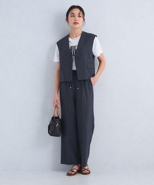 未使用品　green label relaxing　メルティジレ　ベスト　グレー green label relaxing（グリーンレーベルリラクシング）の
