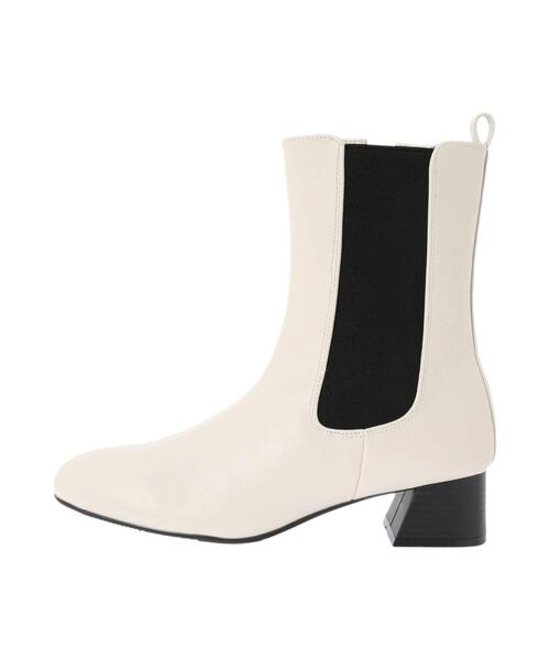 「Te chichi TERRASSE」 ショートブーツ MEDIUM オフホワイト レディース_画像8