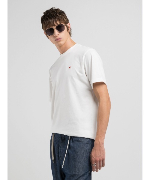 REPLAY tシャツ Rロゴ ベーシックジャ−ジーコットンTシャツ