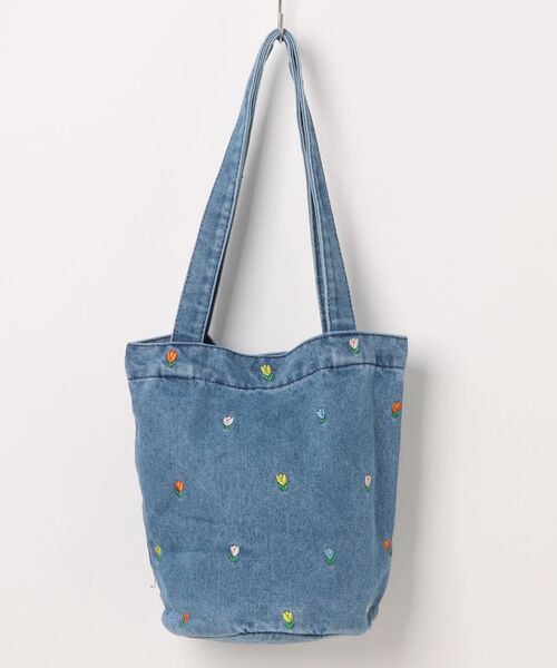 TONE（トネ） トートバッグ Liaa/チューリップ柄 デニム トートバッグ