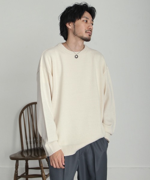 「ZIP FIVE」 長袖ニット X-LARGE ネイビー メンズ_画像3