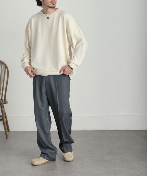 「ZIP FIVE」 長袖ニット X-LARGE ネイビー メンズ_画像4