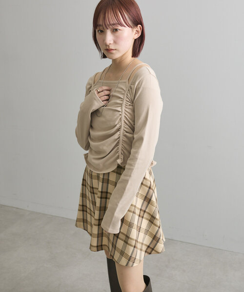 tシャツ 「mline」ドットシャーリングＴシャツ レディース M-LINE tシャツ 「mline」デザイントップス レディース