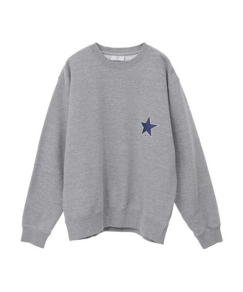 DECORAH COLLEGE ライトブルー スウェット CONVERSE TOKYO トレーナー スウェット PIGMENT DYE FLOWER LOGO