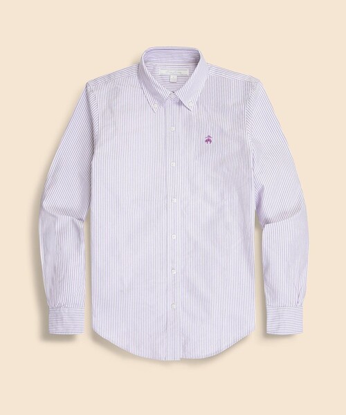 ブラウス シャツ コットン オックスフォード キャンディストライプ ボタンダウンシャツ Classic Fit レディース