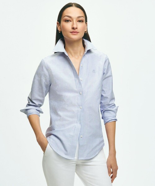 ブラウス シャツ コットン オックスフォード キャンディストライプ ボタンダウンシャツ Classic Fit レディース BROOKS BROTHERS ブラウス シャツ コットン オックスフォード