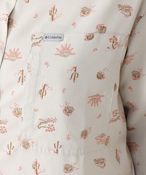ブラウス シャツ Columbia／ウィメンズシルバーリッジユーティリティパターン ロングスリーブシャツ／コロンビア／吸湿・速乾／UVカット／長袖シャ Columbia／ウィメンズシルバーリッジユーティリティパターン