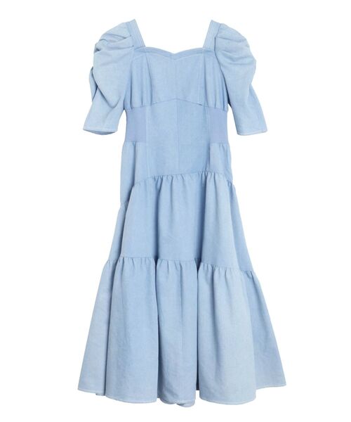 ワンピース WAIST SHAPE DENIM OP/ウエスシェイプデニムワンピース