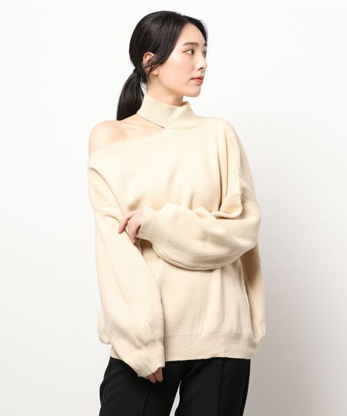 「Jasmine Grandiflorum」 長袖ニット FREE ベージュ レディース_画像4