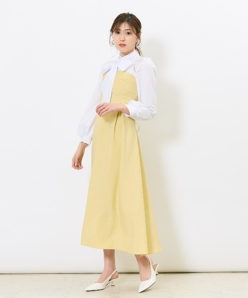 AND COUTURE ワンピース ヨーク切替リボンタイワンピース : ZOZOTOWN