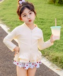 水着 キッズ水着 長袖フリルラッシュガード+テ...の詳細画像2
